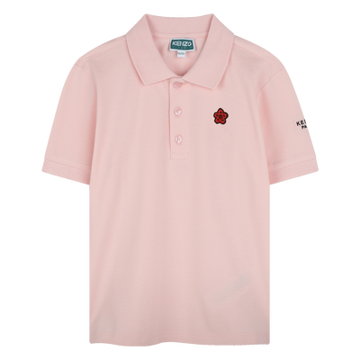 Polo avec badge et broderie KENZO KIDS UNISEXE