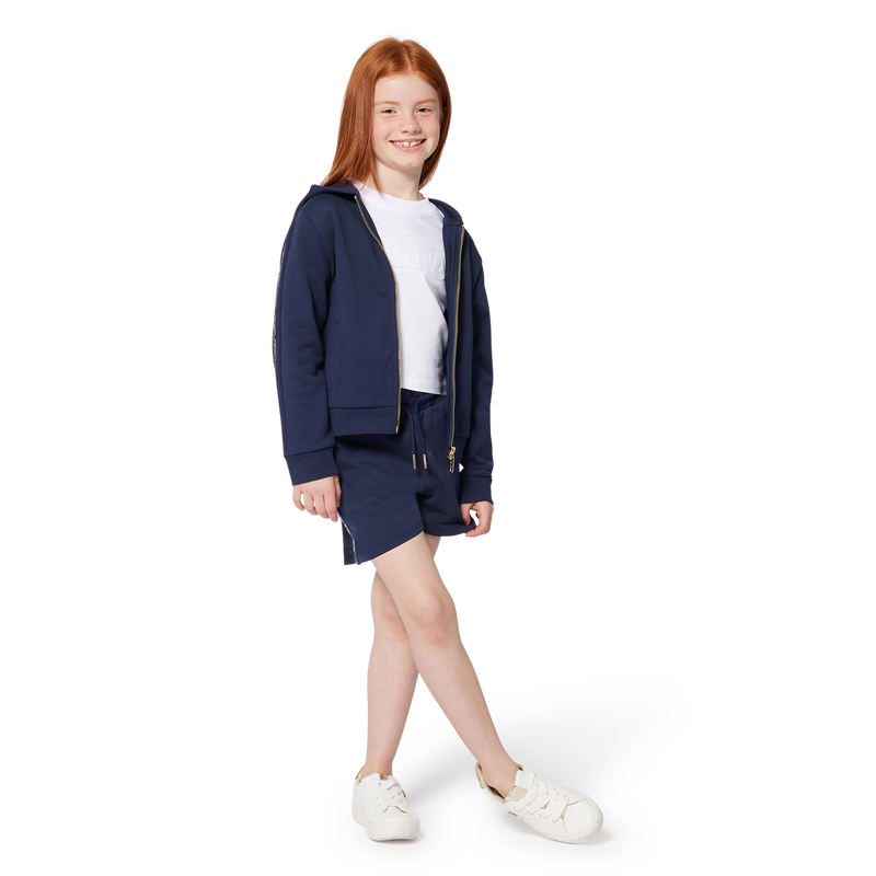 Cardigan molletonn&eacute; &agrave; capuche MICHAEL KORS 
                        FILLE