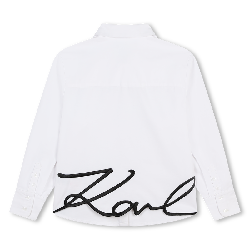 Chemise avec sigle brodé KARL LAGERFELD KIDS 
                    FILLE