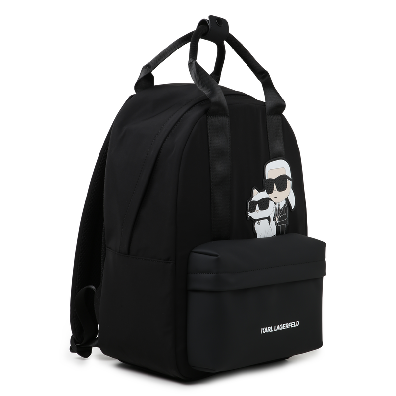 Sac à dos avec badge fantaisie KARL LAGERFELD KIDS 
                    FILLE