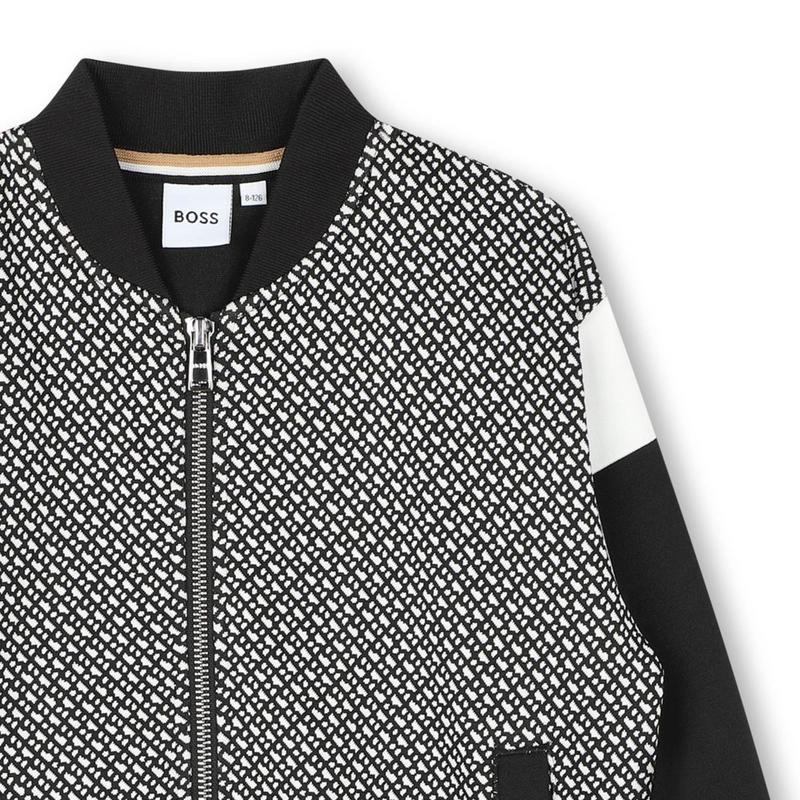 Cardigan zippé bicolore BOSS 
                    FILLE
