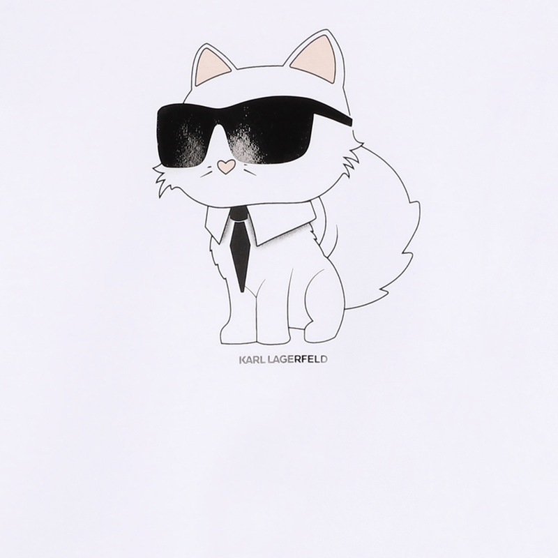 T-shirt avec imprimé placé KARL LAGERFELD KIDS 
                    FILLE