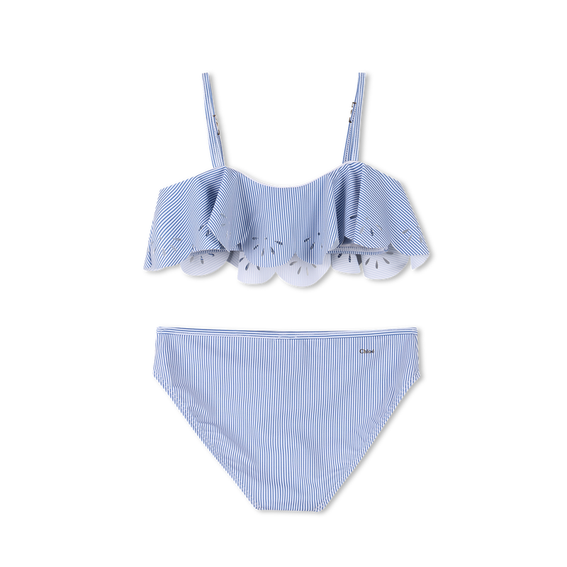 Maillot  2 pièces rayé à volant CHLOE 
                    FILLE