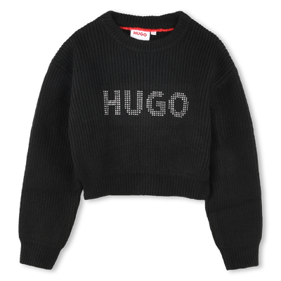 Pull court avec sigle clout&eacute; Hugo FILLE