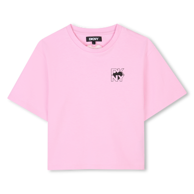 T-shirt manches courtes coton DKNY FILLE