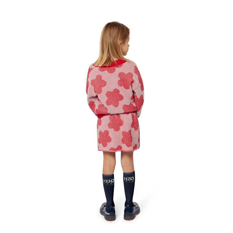Jupe en tricot à fleurs KENZO KIDS 
                    FILLE