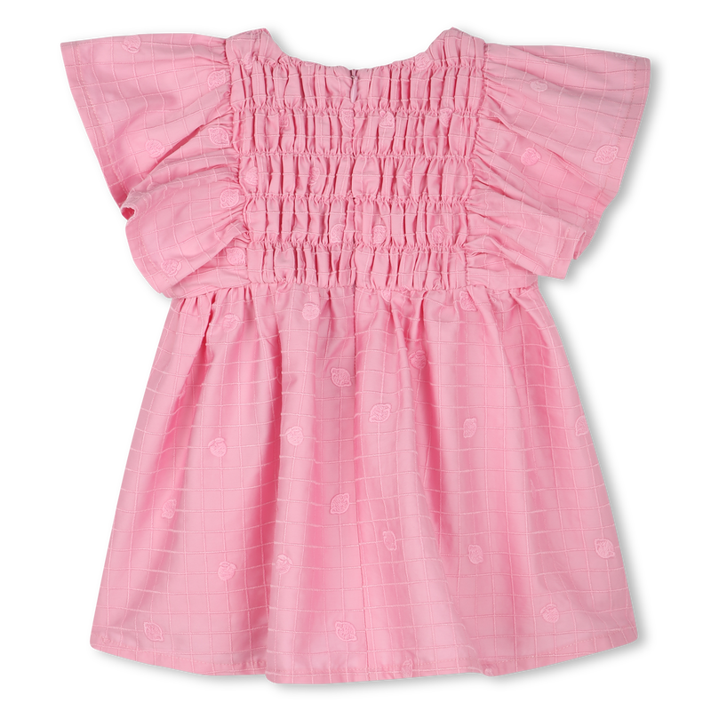 Robe brodée en satin de coton KENZO KIDS 
                    FILLE