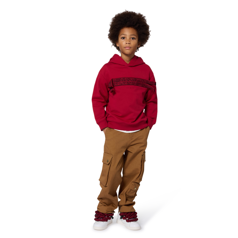Pantalon imprimé brodé avec logo pa LANVIN 
                    GARCON