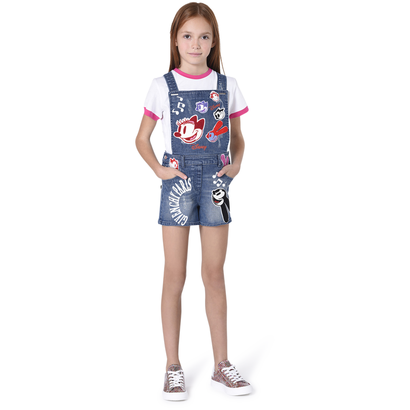 Salopette en jean avec badges GIVENCHY 
                    FILLE