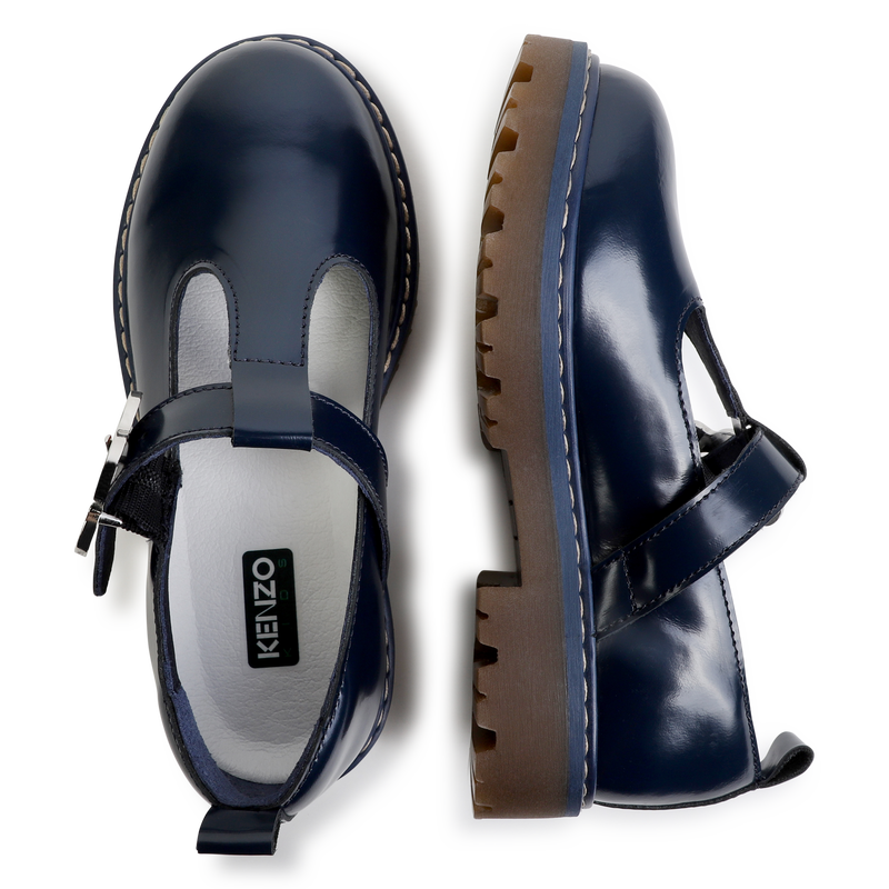 Ballerines en cuir avec boucle KENZO KIDS 
                        FILLE