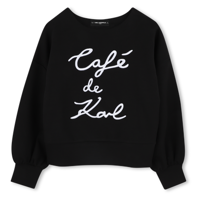 Sweat-shirt avec broderie KARL LAGERFELD KIDS FILLE