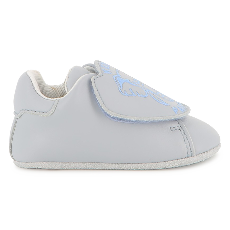 Chaussons b&eacute;b&eacute; en cuir de vache KENZO KIDS 
                        UNISEXE