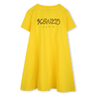 Robe &eacute;vas&eacute;e badge brod&eacute; KENZO KIDS 
                    FILLE