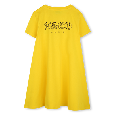 Robe &eacute;vas&eacute;e badge brod&eacute; KENZO KIDS FILLE