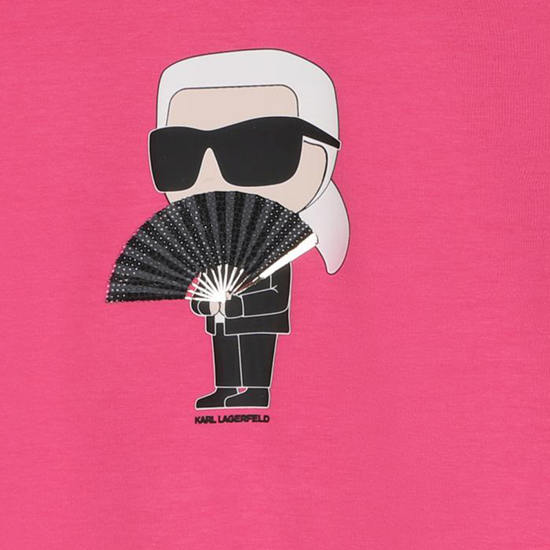 Sweat-shirt imprimé à strass KARL LAGERFELD KIDS 
                    FILLE