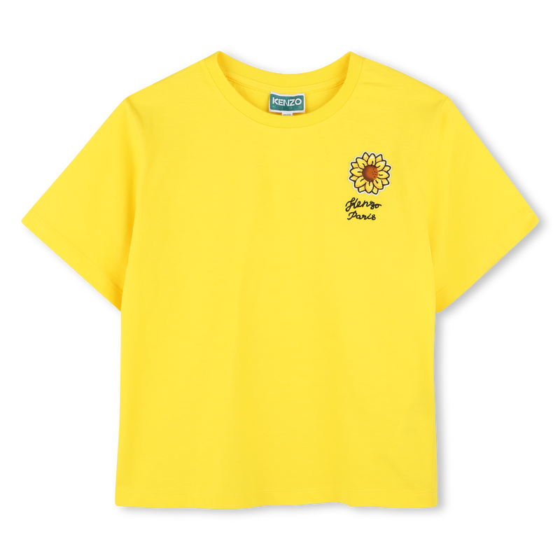 T-shirt avec badge et broderie KENZO KIDS 
                        FILLE