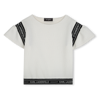 T-shirt &agrave; manches volant&eacute;es KARL LAGERFELD KIDS 
                    FILLE