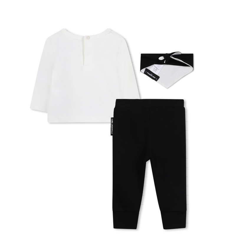 Ensemble t-shirt, caleçon et foulard KARL LAGERFELD KIDS 
                    GARCON