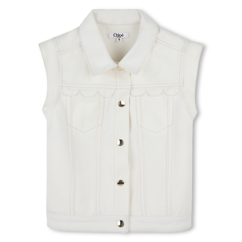 Blouson sans manche à festons CHLOE 
                    FILLE