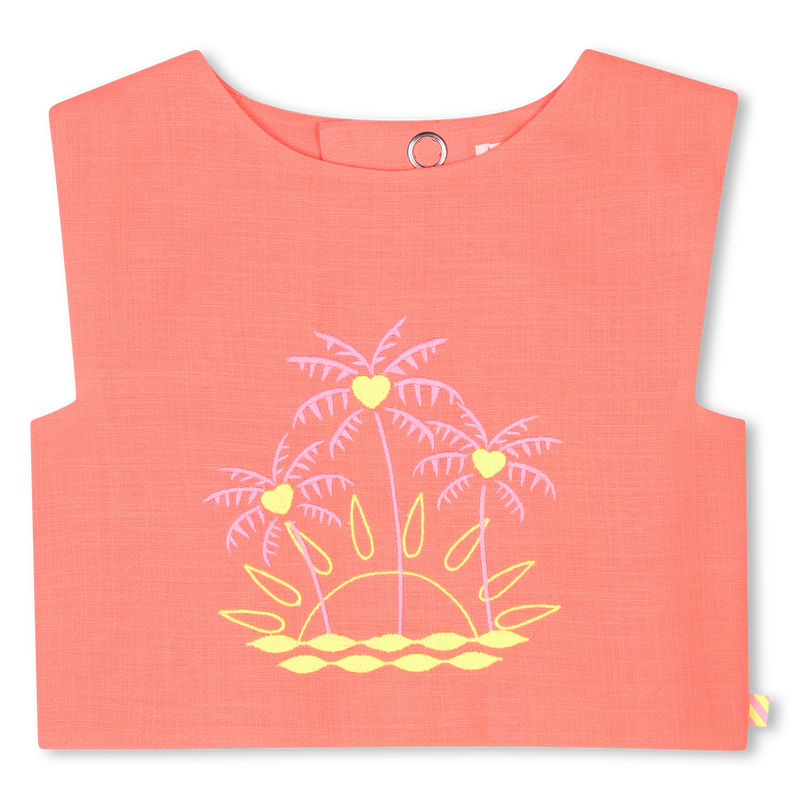 Top brodé effet lin BILLIEBLUSH 
                    FILLE