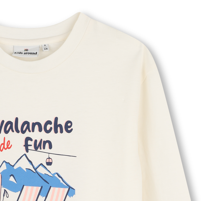 Tee-shirt manches longues KIDS AROUND 
                        FILLE