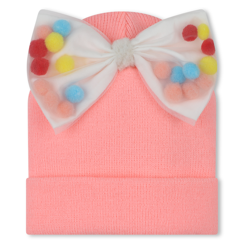 Bonnet à noeud et pompons BILLIEBLUSH 
                    FILLE