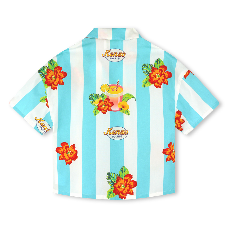 Chemise imprimée en coton KENZO KIDS 
                    FILLE