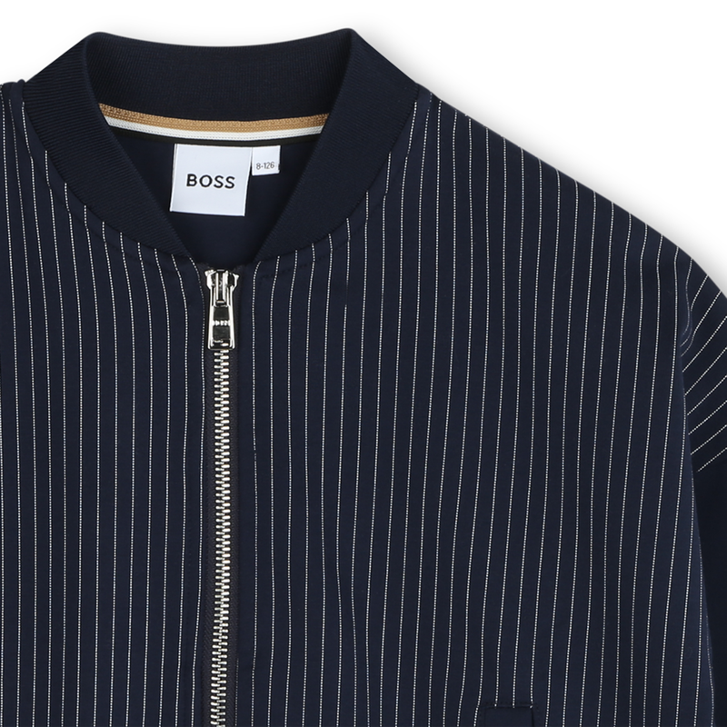 Cardigan zippé à poches BOSS 
                    FILLE