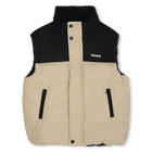 Doudoune sans manches, BEIGE NOIR, hi-res