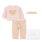 Ensemble Sweat-shirt, pantalon et doudou KENZO KIDS 
                    FILLE