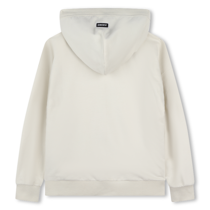 Cardigan &agrave; capuche en molleton DKNY 
                        UNISEXE