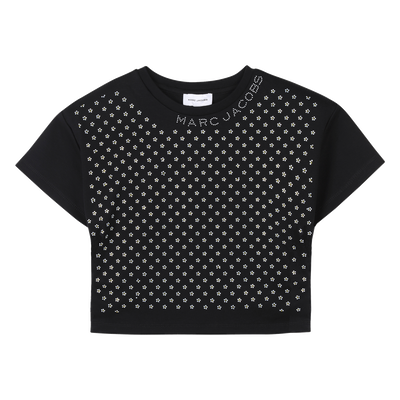 Top en coton avec strass MARC JACOBS FILLE