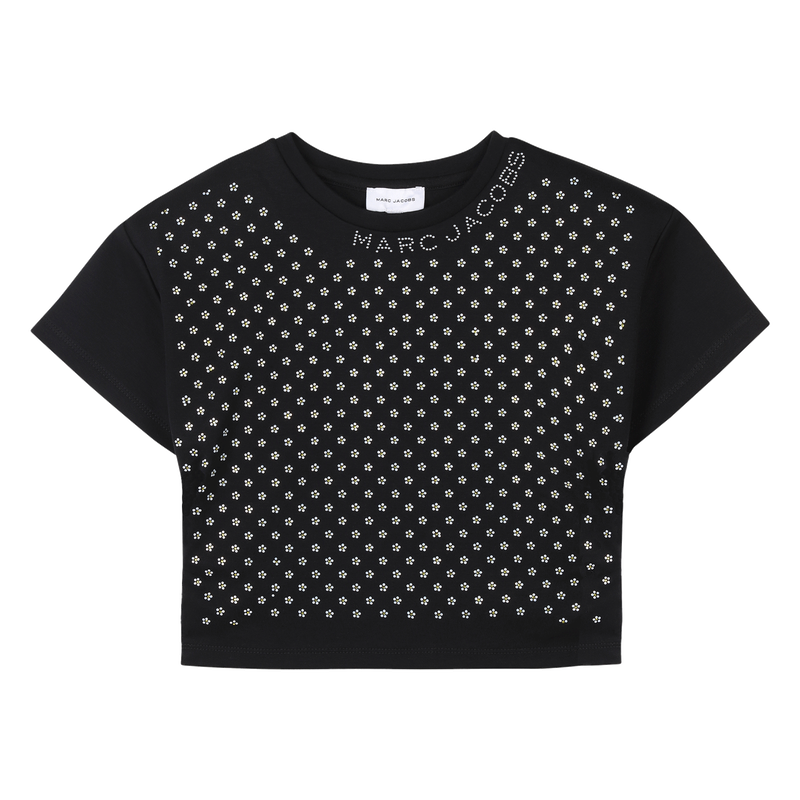 Top en coton avec strass THE MARC JACOBS 
                    FILLE