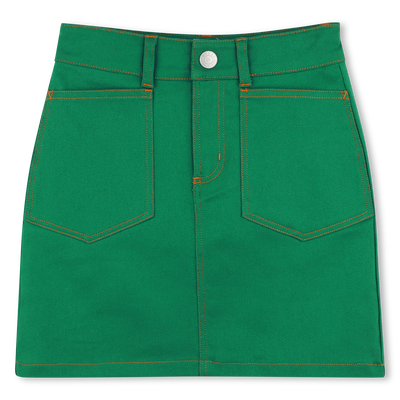 Jupe trap&egrave;ze avec poches KENZO KIDS FILLE