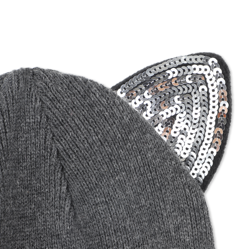 Bonnet tricot à oreilles fantaisie KARL LAGERFELD KIDS 
                    FILLE