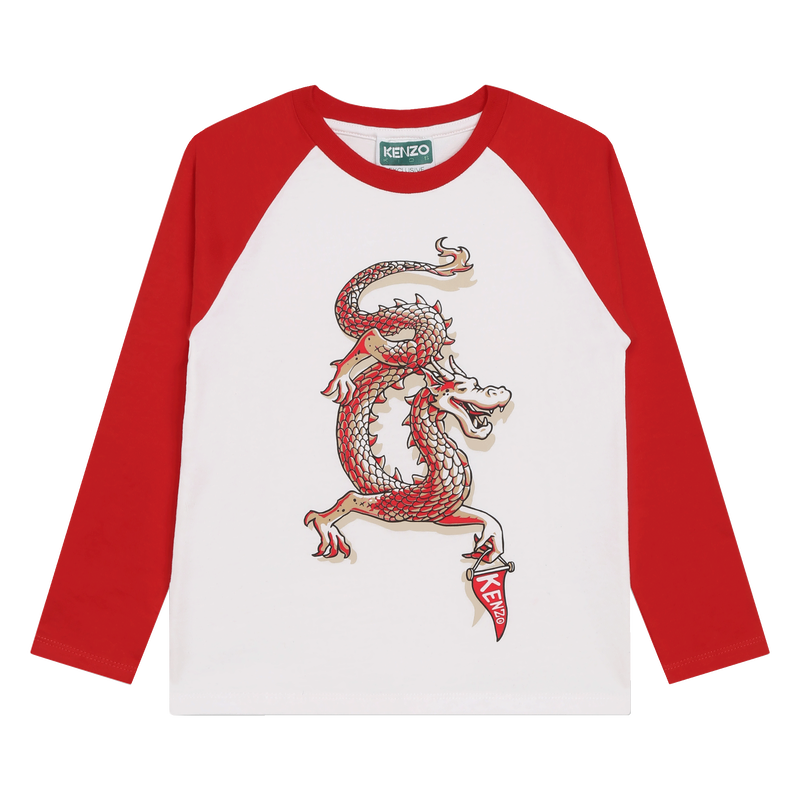 T-shirt en coton avec imprimé KENZO KIDS 
                    GARCON