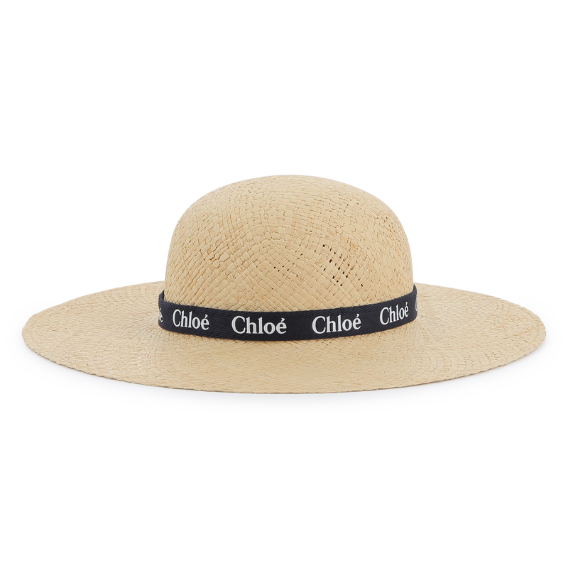 Chapeau siglé en raphia CHLOE 
                    FILLE