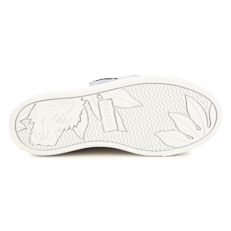 Baskets bande auto-agrippanteées cuir brodé KENZO KIDS 
                    UNISEXE