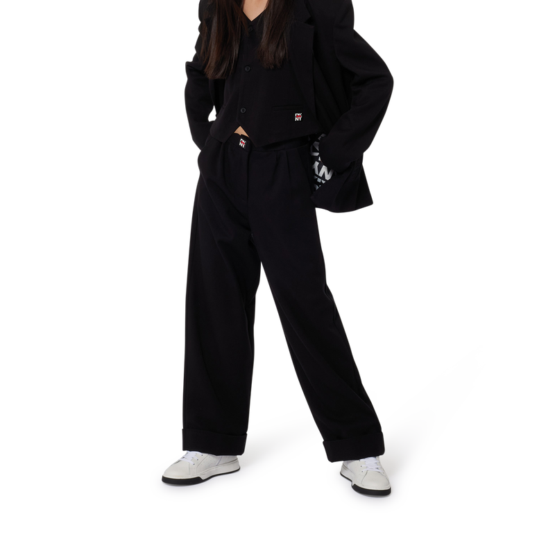 Pantalon &agrave; pinces et revers DKNY 
                        FILLE