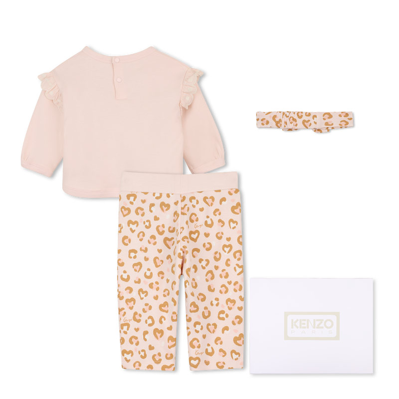 Ensemble Sweat-shirt, pantalon et doudou KENZO KIDS 
                        FILLE