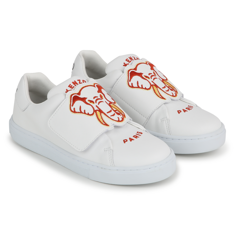Baskets bande auto-agrippanteées en cuir KENZO KIDS 
                    UNISEXE
