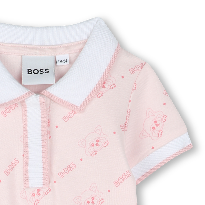 Robe imprim&eacute;e &agrave; col polo BOSS 
                        FILLE
