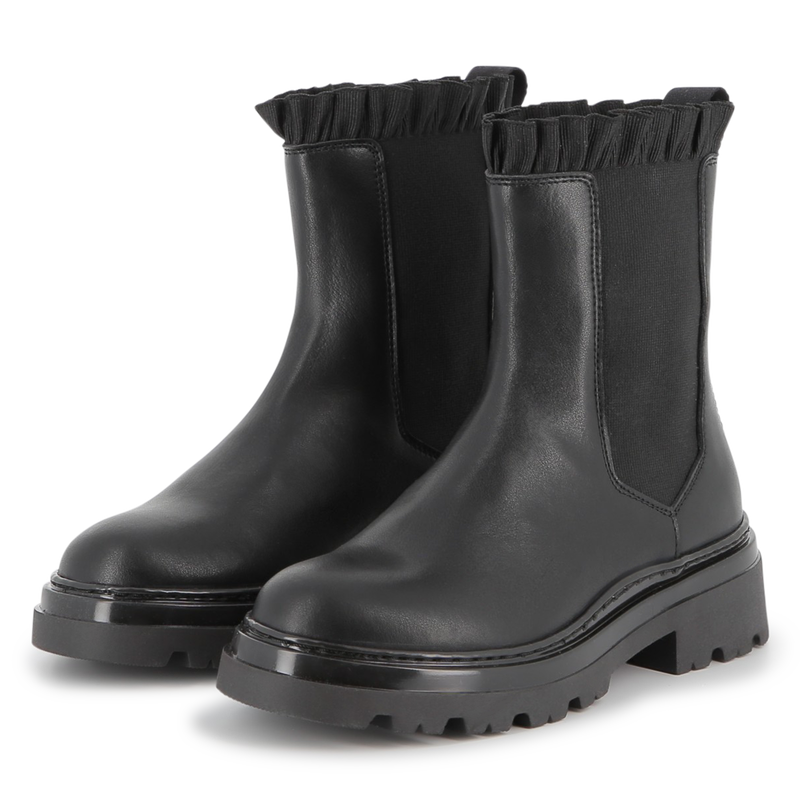 Bottine Chelsea en cuir de vachette KARL LAGERFELD KIDS 
                    FILLE