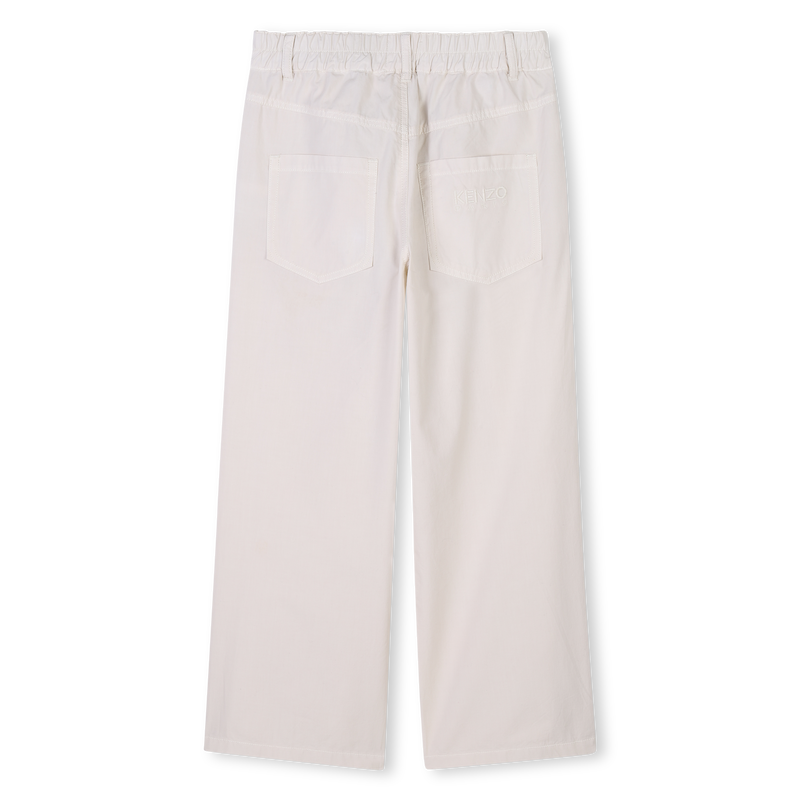 Pantalon &eacute;vas&eacute; en popeline KENZO KIDS 
                        FILLE