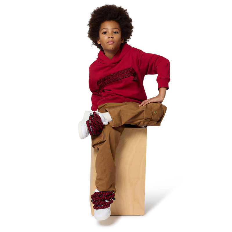 Pantalon imprimé brodé avec logo pa LANVIN 
                    GARCON