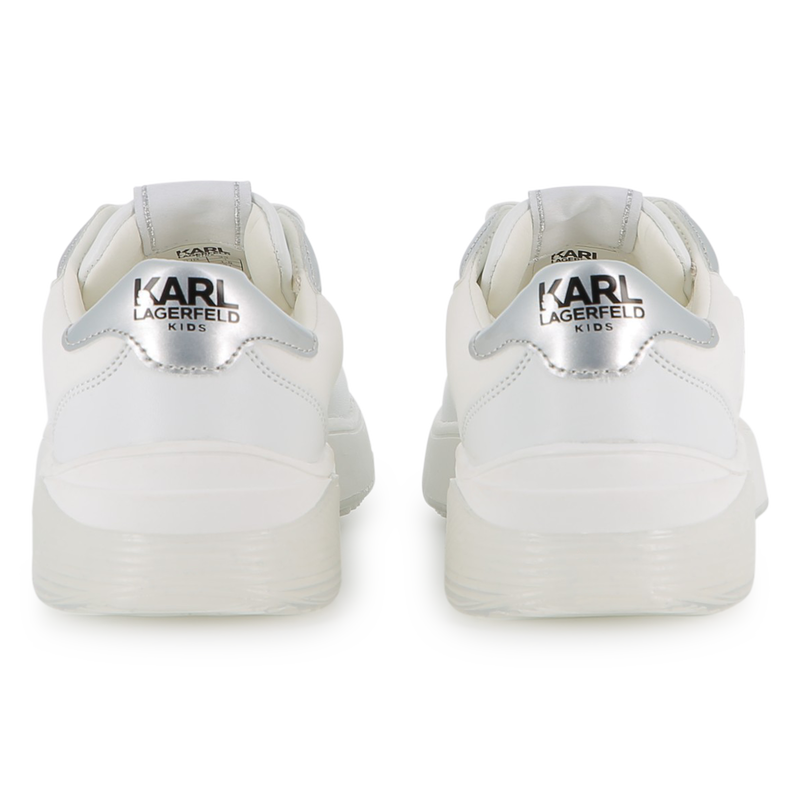 Baskets à lacets avec badge KARL LAGERFELD KIDS 
                    FILLE