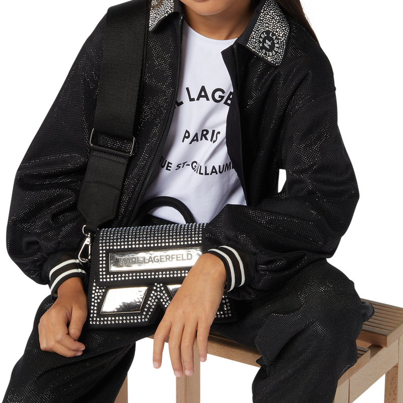 Sweat-shirt avec col bijou KARL LAGERFELD KIDS 
                        FILLE