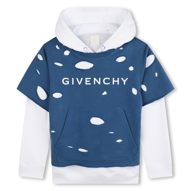 Sweat-shirt 2-en-1 effet usé GIVENCHY 
                    GARCON