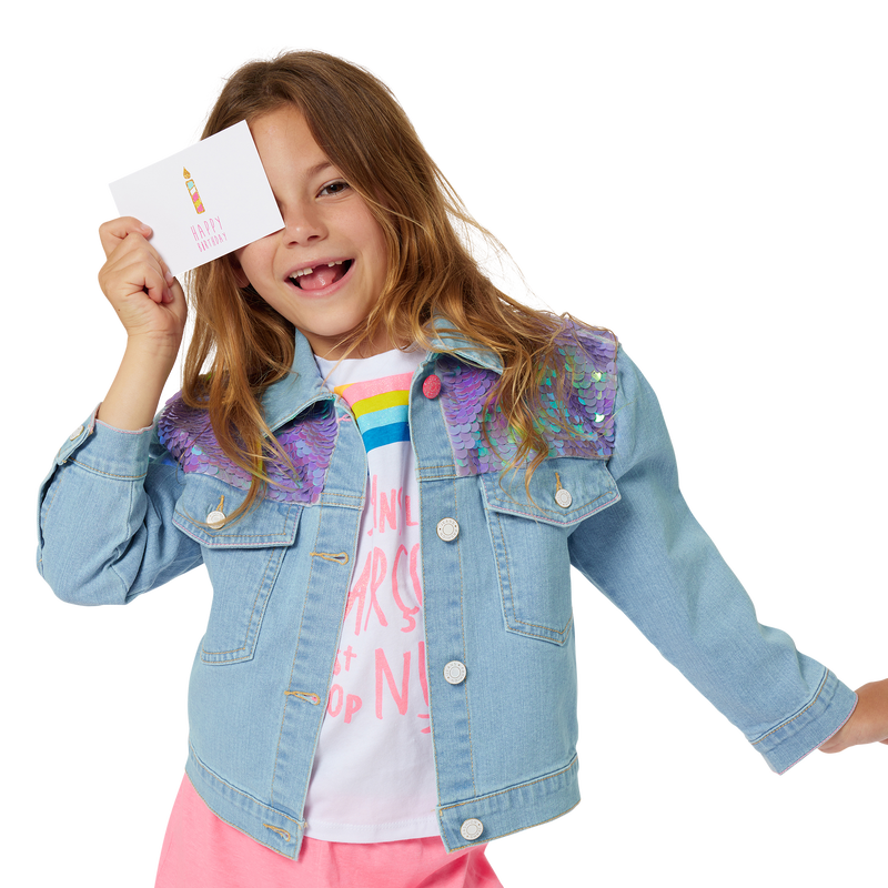 Veste en jean et barrette BILLIEBLUSH 
                    FILLE