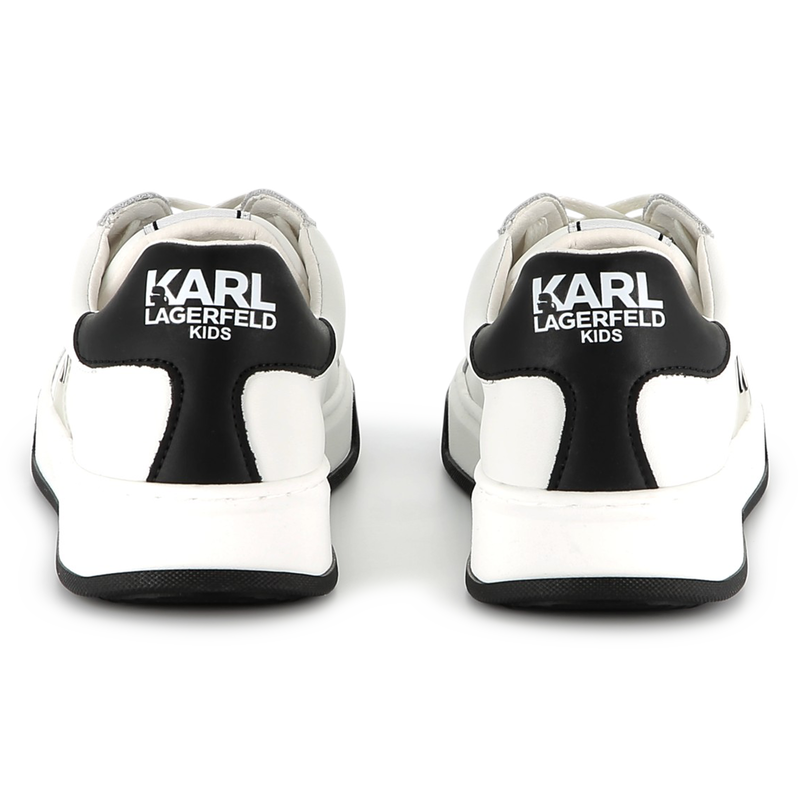 Baskets en cuir à lacets KARL LAGERFELD KIDS 
                    GARCON